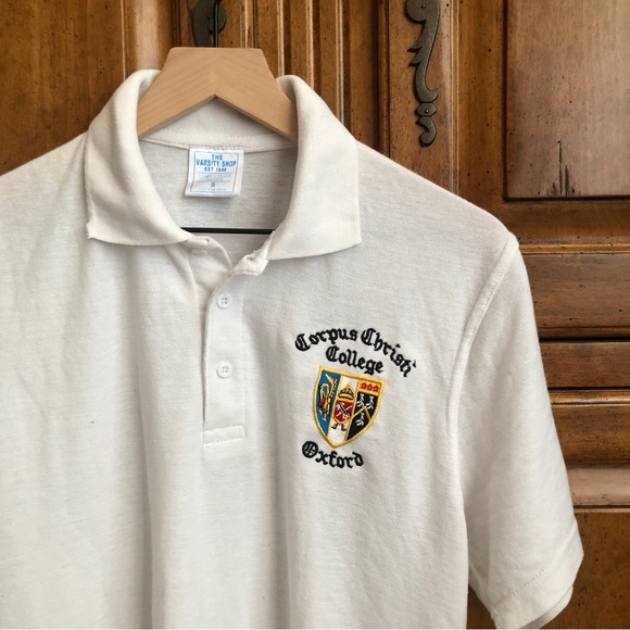 University of Oxford Corpus Christi College Custom Polo Shirt, White, Size Small - Picture 9 of 16